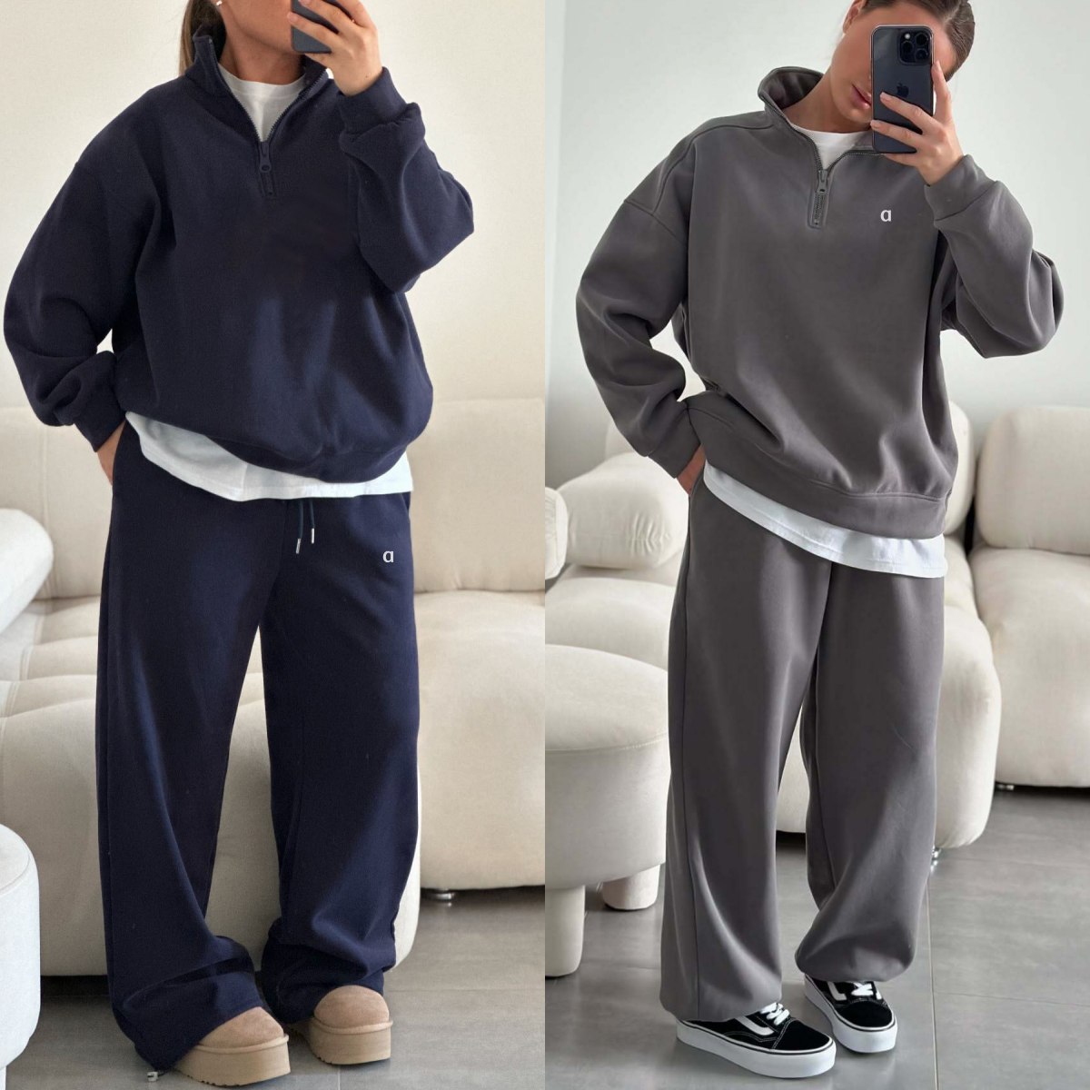 A2915 3D argent femmes fermeture éclair capuche Sport Cardigan ensemble sweats pantalons décontracté deux pièces tenue cordon pantalon Yoga ensem