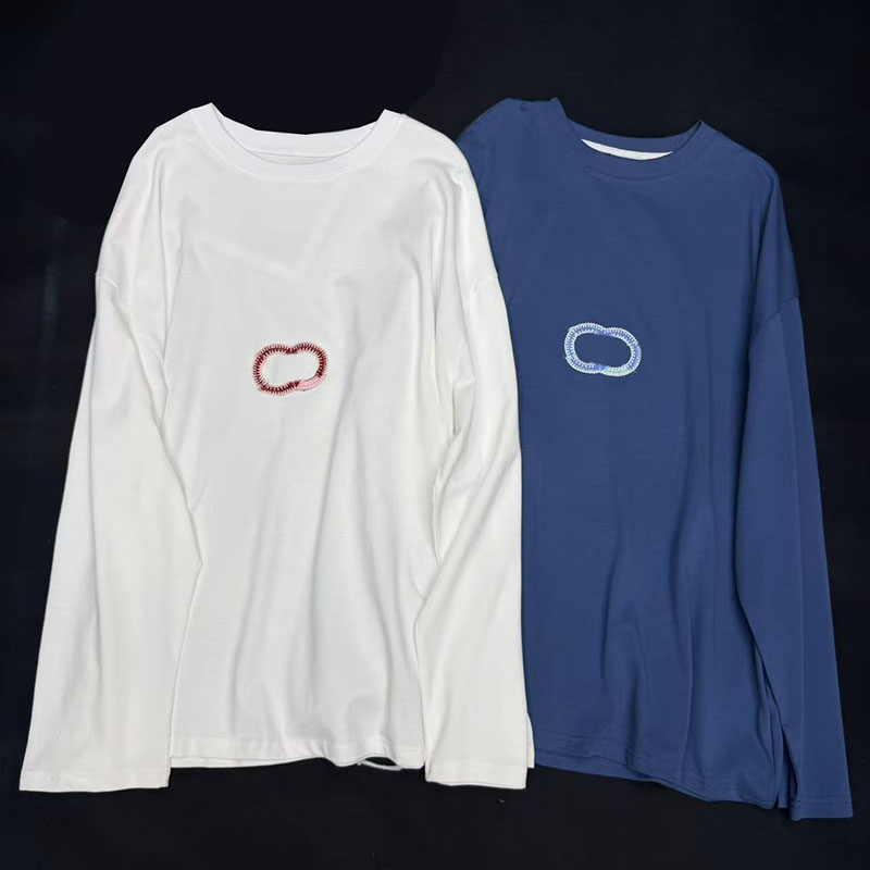 Chemises de styliste pour femmes, coupe ample, col ras du cou, hauts superposés simples, vêtements quotidiens d'automne, t-shirt basique décontra