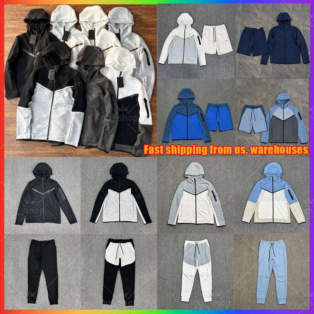 2026 designer tech fleece tracksuit track suit men hoodies Jogger pants zipper Thick reflective waist cord tech casual jogging outfit men women US s