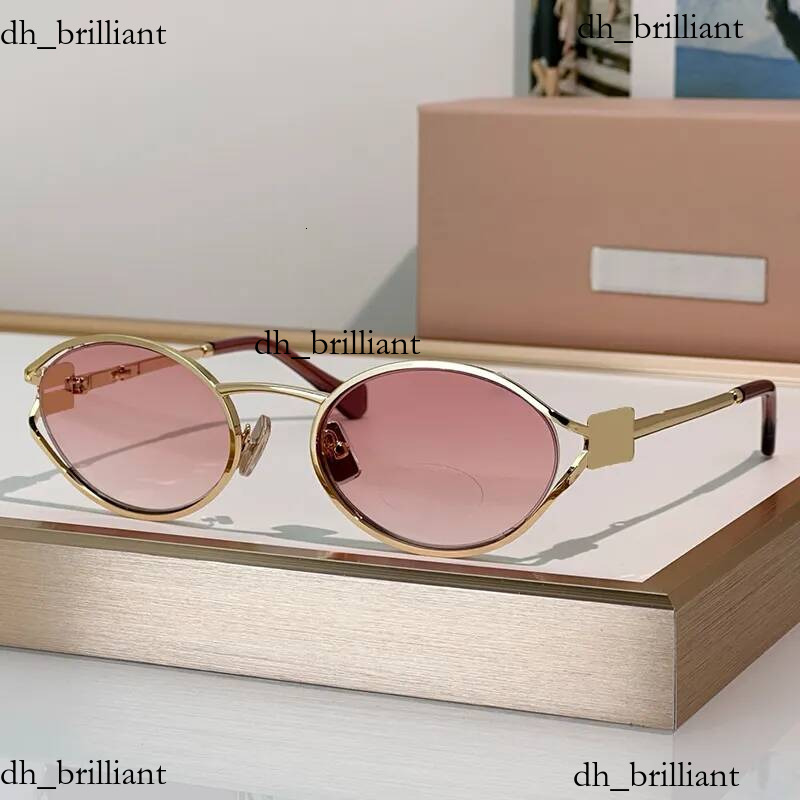 Designer Fashion Small Metal Oval For Women Men Luxury Sunglasses 52YS Outdoor Goggles UV400 Protection Glasses With Box Hot