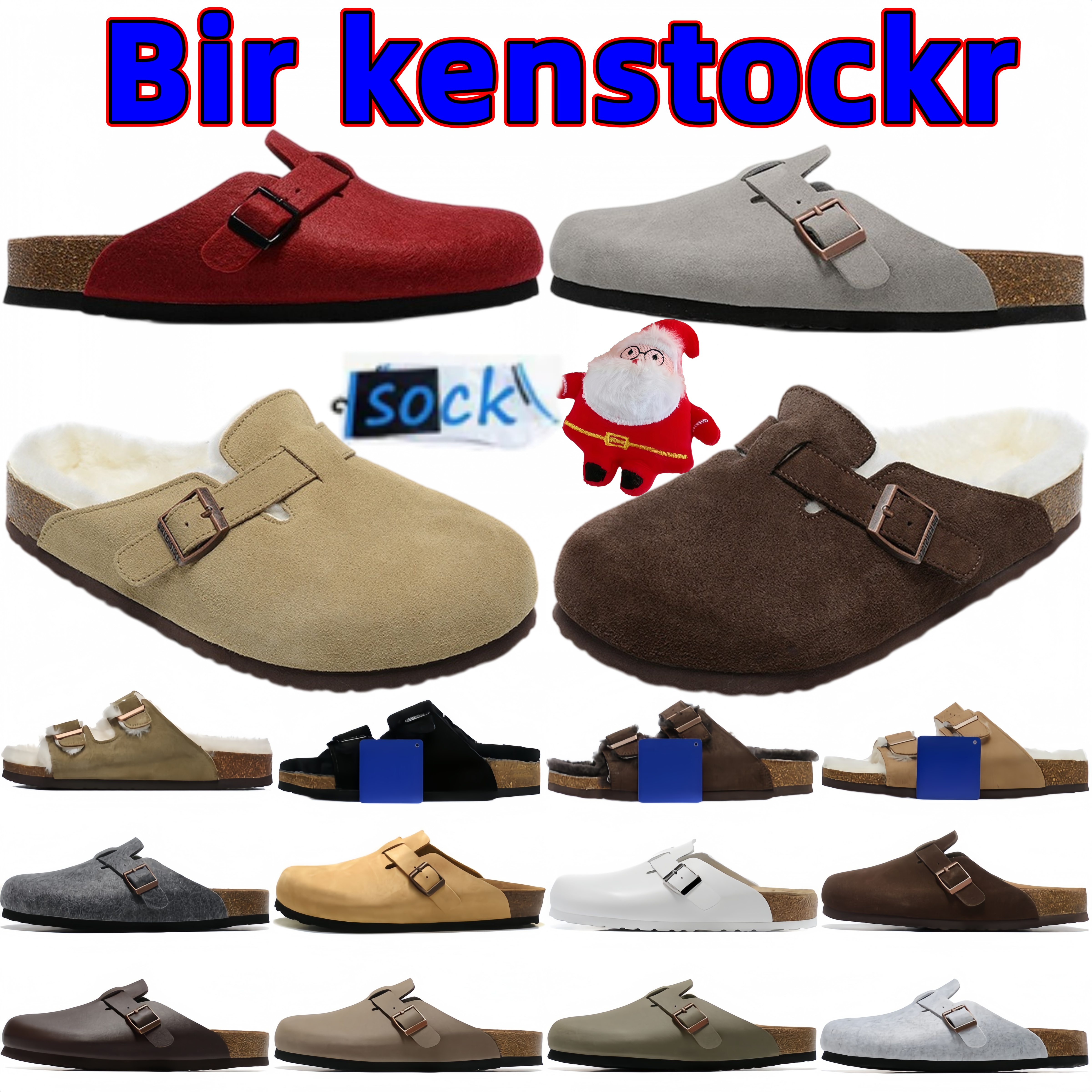 Halloween Birken stockrs boston sac tête pantoufles diapositives hommes femmes arizona rétro double bouton sandales loisirs de plein air tendance