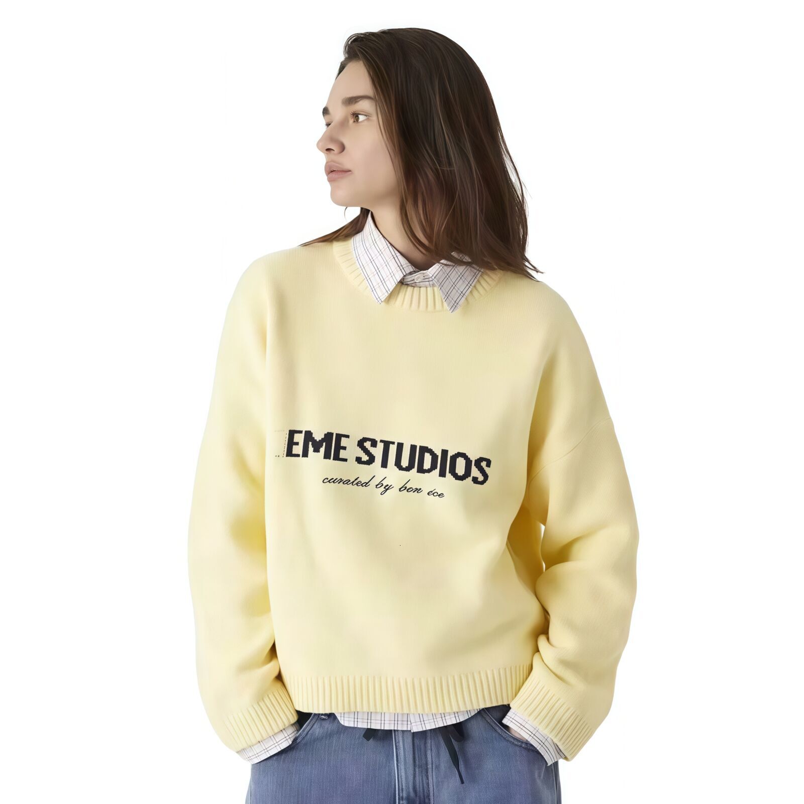 EME Studios Hoodie Designer Pullover Unisex Casual Fashion Men Classic Letter Print High Street Autumn Men's Sweater Long Sleeved Cotton Sweats