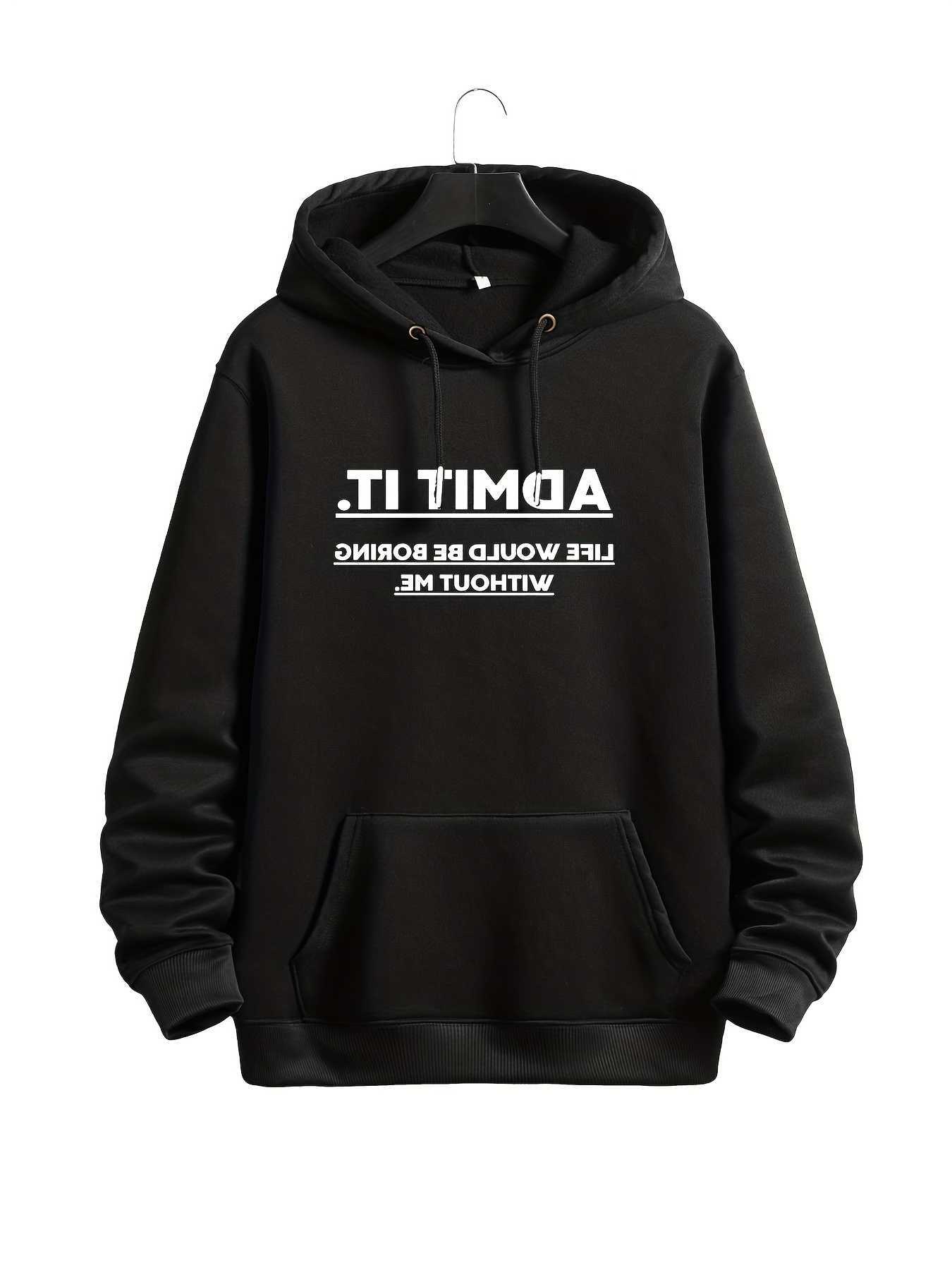 American style winter and New autumn trendy brand printed youth outerwear oversized plus-size pullover hooded sweatshirt D260915