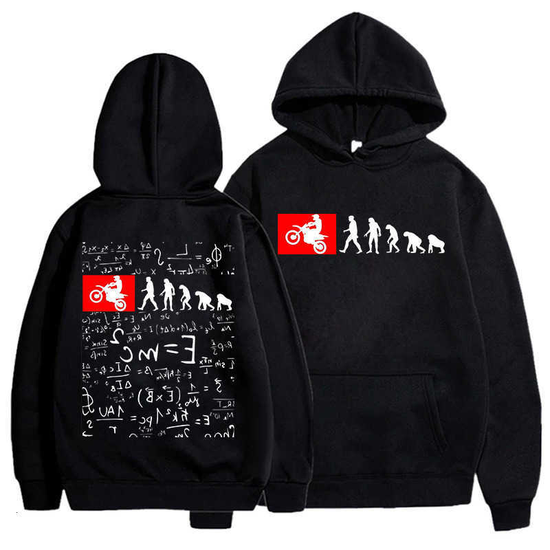 Biker Hoodie Men Harajuku Motorcycle Vintage Clothing Human Evolution Motocross Design Hoodies Unisex Autumn Winter Sweatshirts D260915