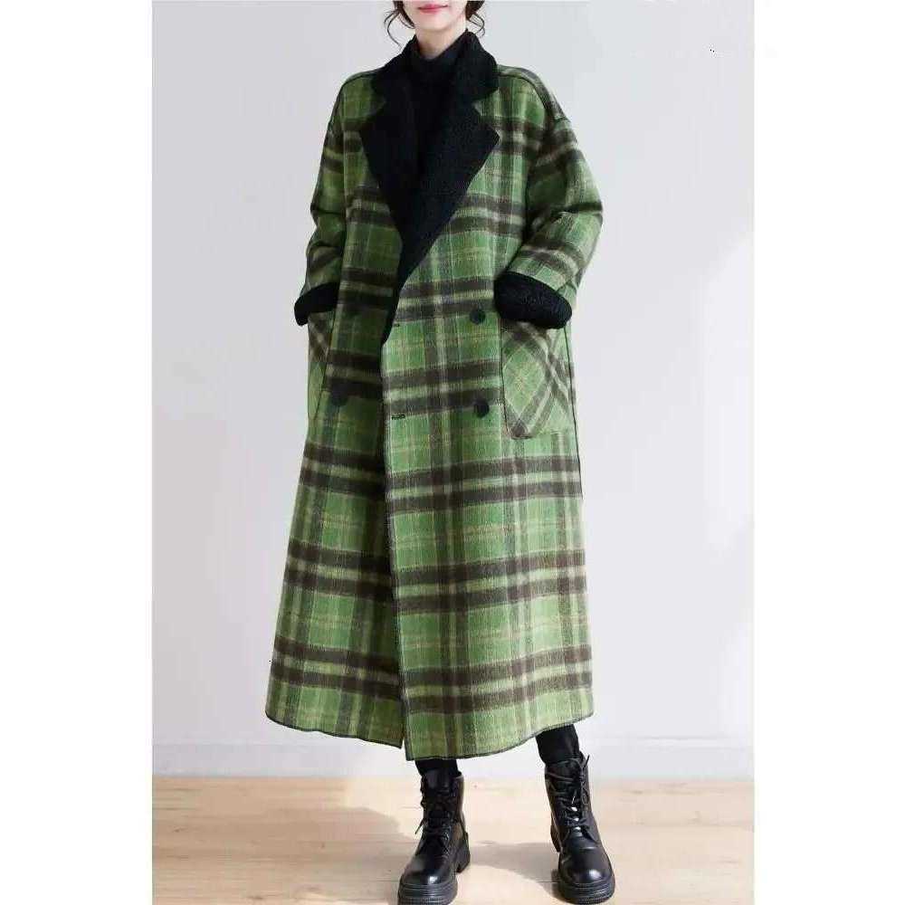 and Autumn Winter Long Jacket Trench Coat Womens Extra Large Flat Plush Teddy Bear S260915AGXE