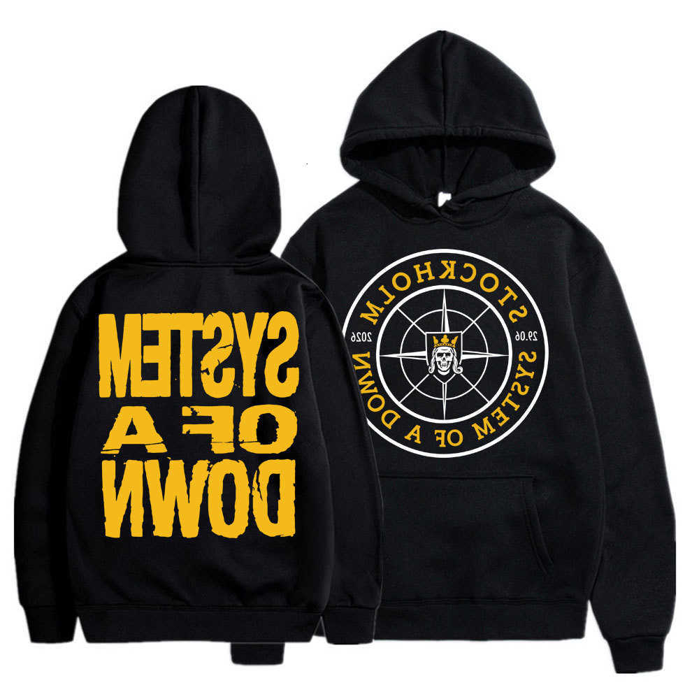 of Rock Band A System Down Stockholm Sweden Hoodie Men Women Hip Hop Vintage Sweatshirt Oversized Metal Loose Pullover D260915
