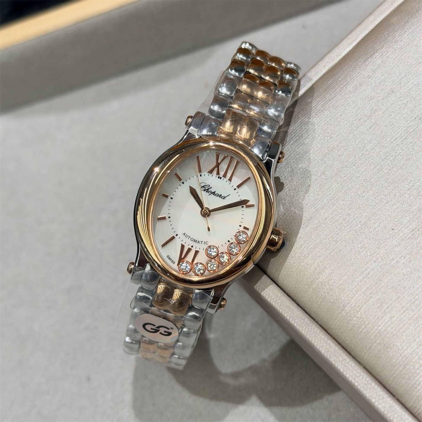Women CHOPARDity designer Quartz movement HAPPY SPORT Diamond encrusted Watch High Quality Automatic watches women's precious stone wristwatche
