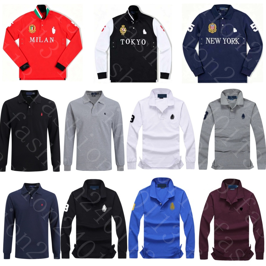 chemise de créateur à manches longues polo à manches longues hommes t-shirts pull en coton polos pulls décontractés printemps automne t-shirts br