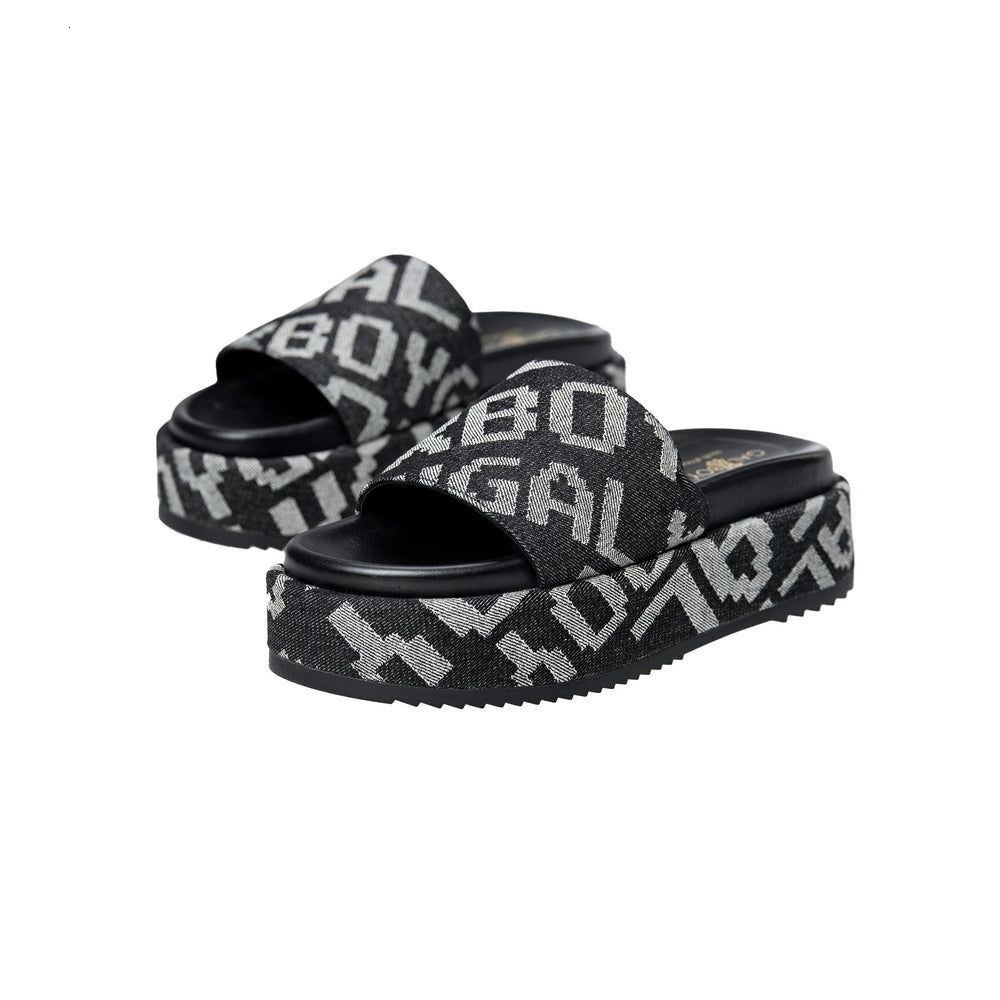 GALXBOY Platform Sandals Home Classis Jacquard Slippers Designer Womens Fashion Summer pool GXB Beach womans luxury casual shoes Canvas Outdoor trav