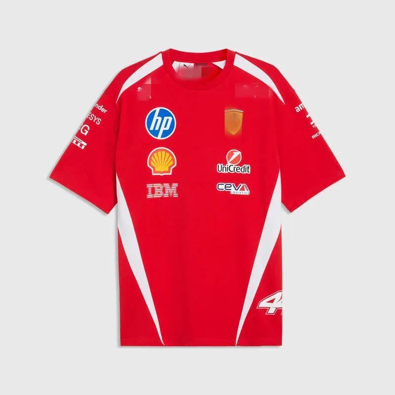 wholesale ferrari f1 2026 Scuderia F1 Team Hamilton Leclerc T-Shirt F1 racing printed fast drying and breathable sports Plus size mens Charles Lecle