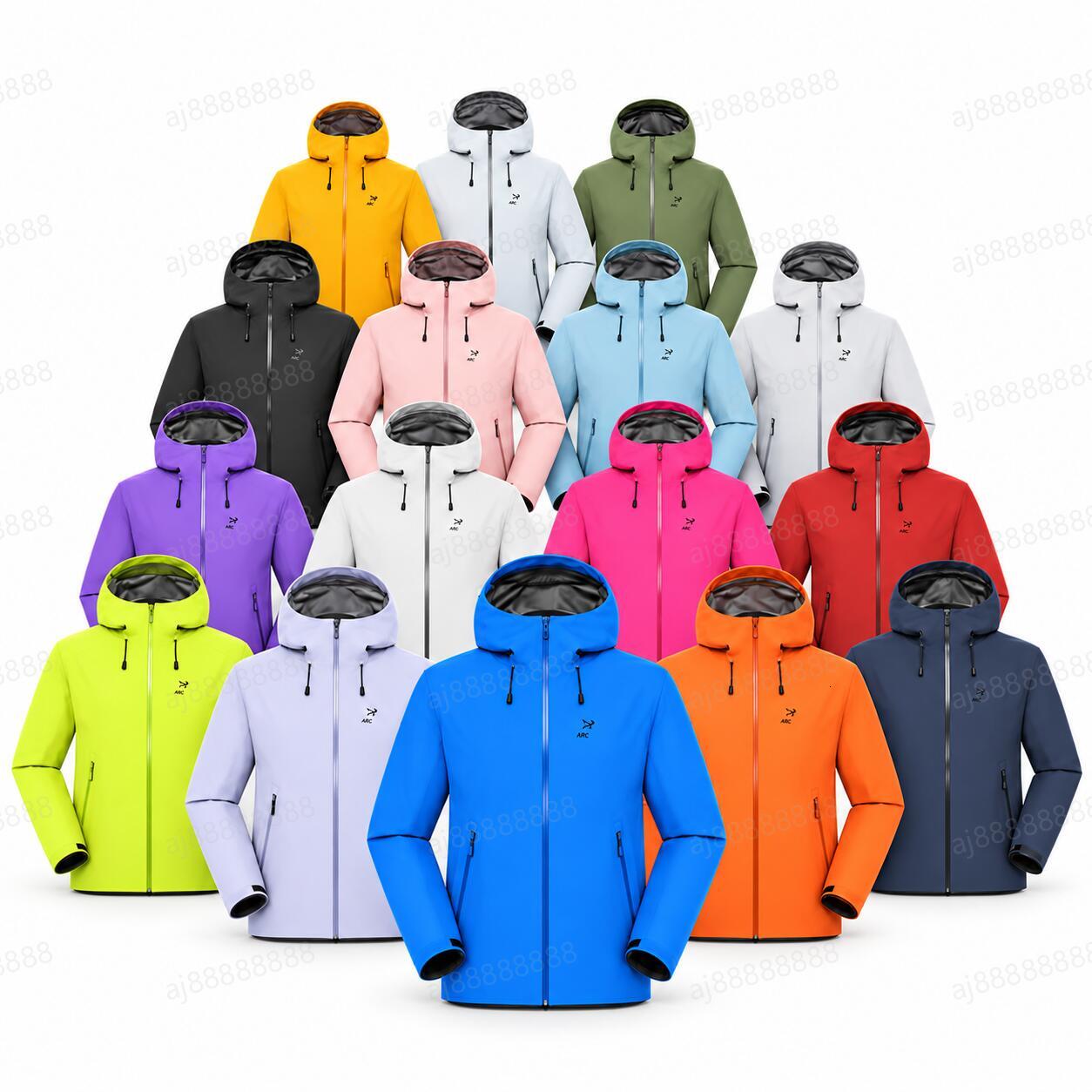 Arcteryxilly Men Women Waterproof Hardshell Jacket Windproof Breathable Hooded Outdoor Shell Coat for Hiking Trekking Climbing