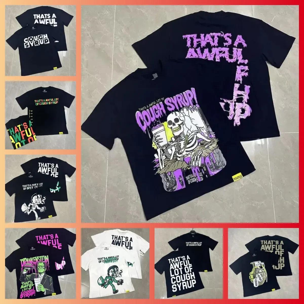 C'est un lot horrible de chemise de sirop Caugh Designer Chemises de sirop pour hommes T-shirt graphique imprimé T-shirts occasionnels en coton à