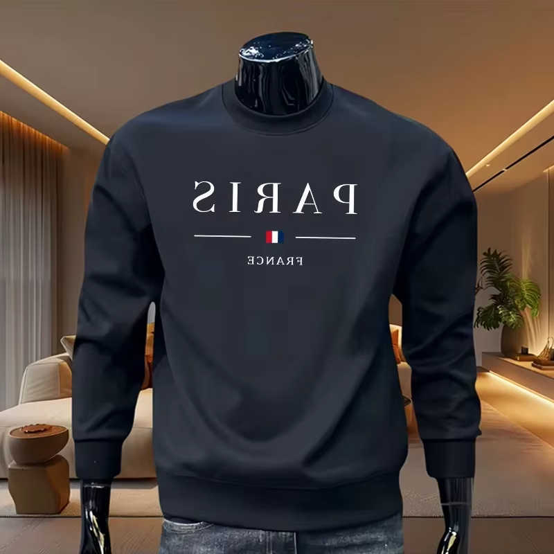 O-Neck Casual Mens Sweatshirts Tops Outdoors Sports Jogging Mens Clothing Versatile Pullover Daily Street Sportswear D260915