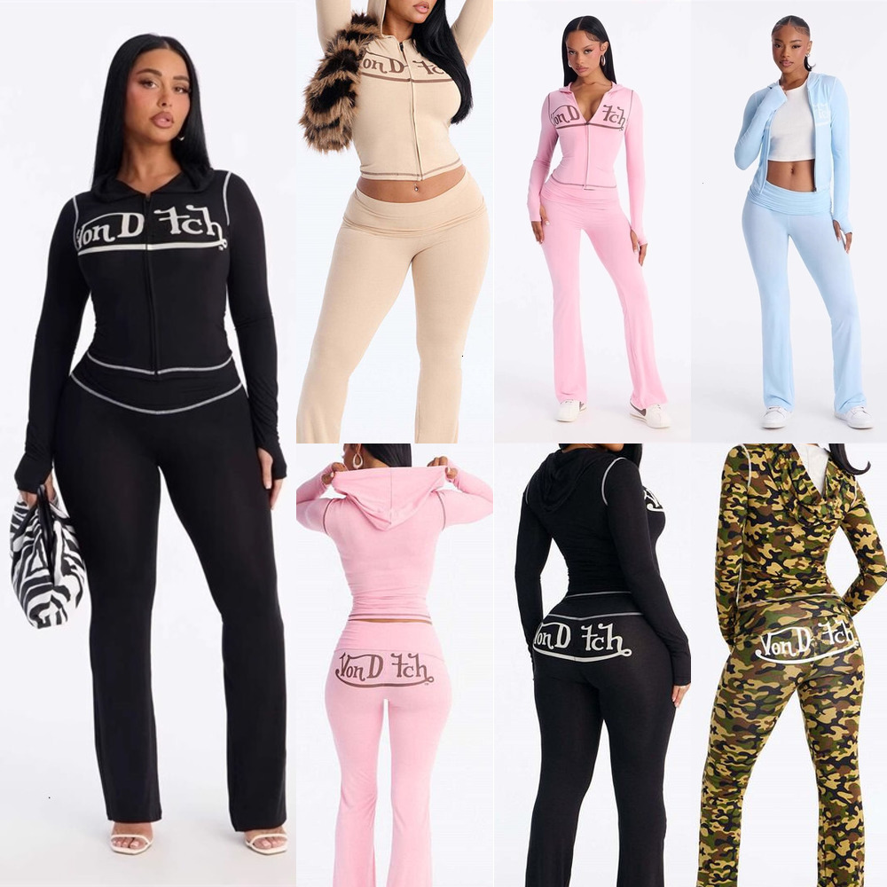 Survêtement de créateur de mode deux pièces ensemble femmes survêtement sportif Slim-Fit lettre imprimée veste à manches longues et pantalons ser