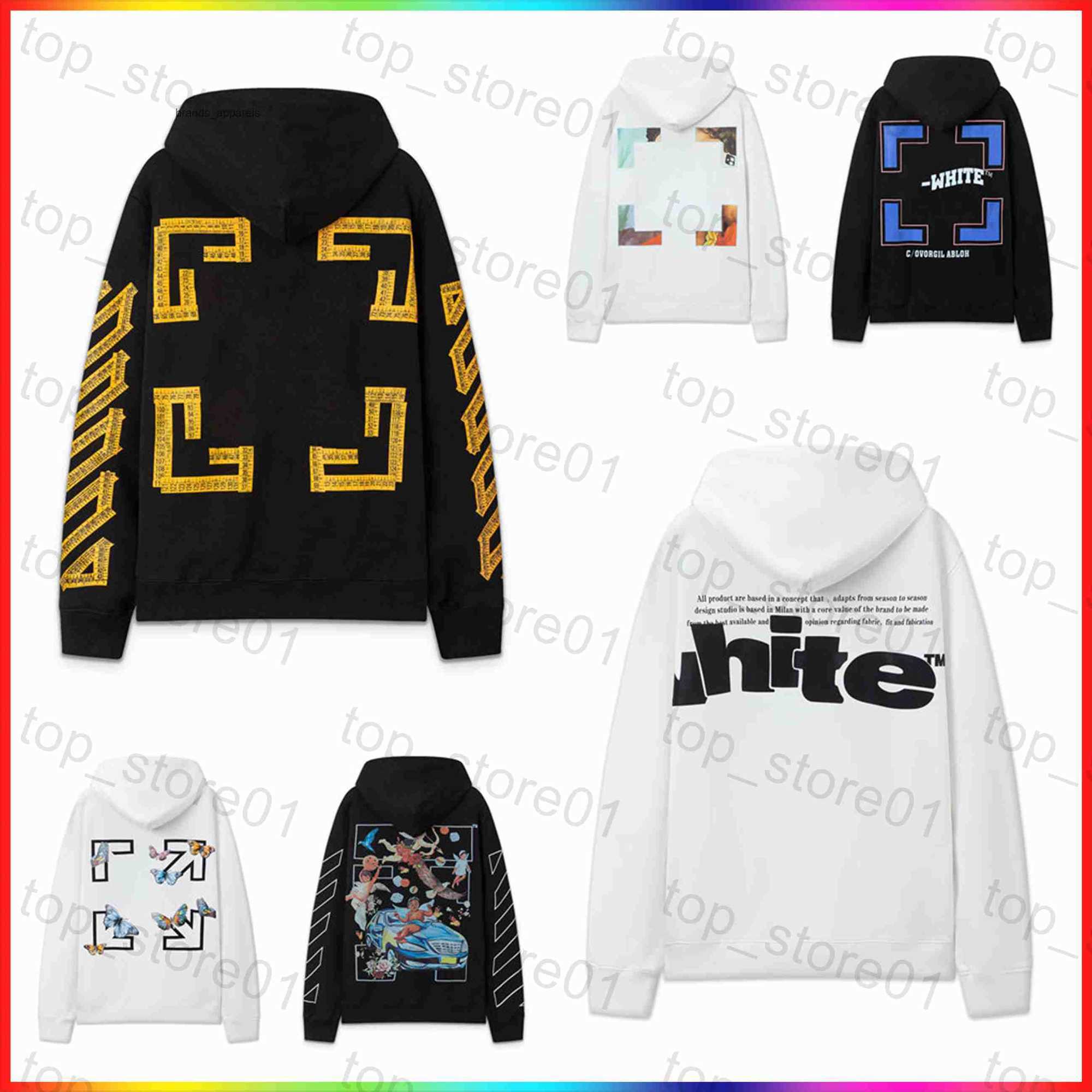 2026 Mens Hoodies Hip Hop Men Streetwear off white hoodie Man s Womens Designers Hooded Skateboards Hoodys High Street off white t shirt Pullover Sw