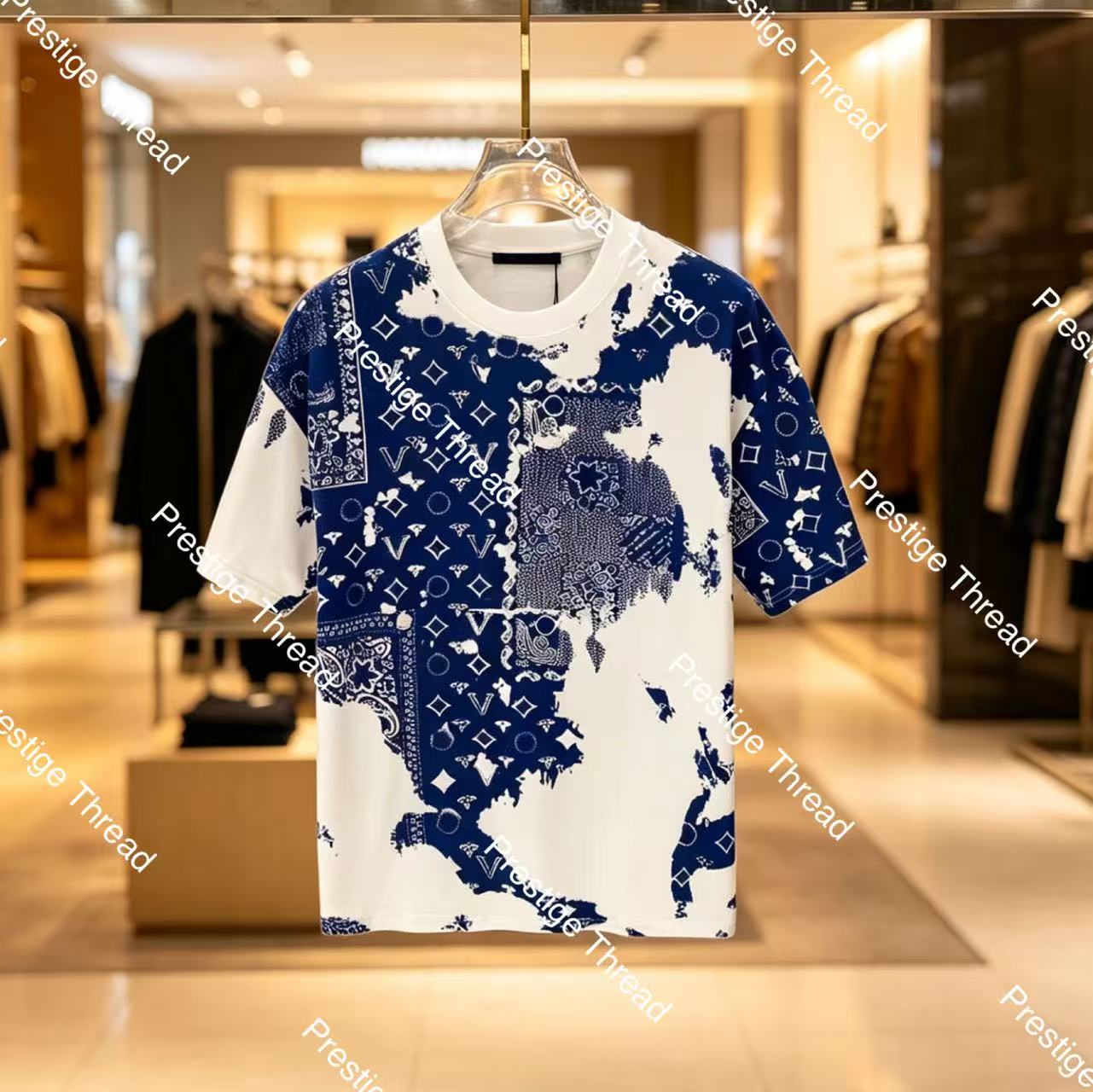 Designer High-Quality Men's Tees & Polos Tie-Dye Ink Summer Casual Short Sleeve