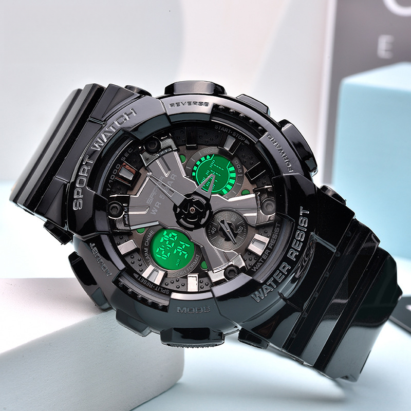 Sanda 6033 For Men And Women Harajuku Style Trendy Dual Display Multifunctional Sports Waterproof Junior High School Student Korean Version Electron