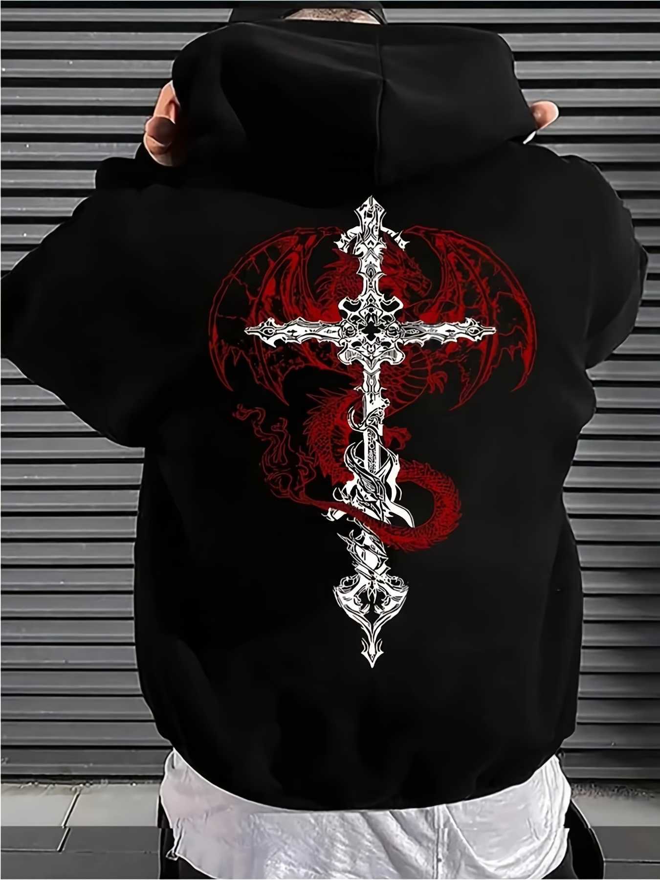 - New sweatshirt style hooded Comfortable and loose-fit hooded shirt for casual daily wear. Fashionable pattern . D260915