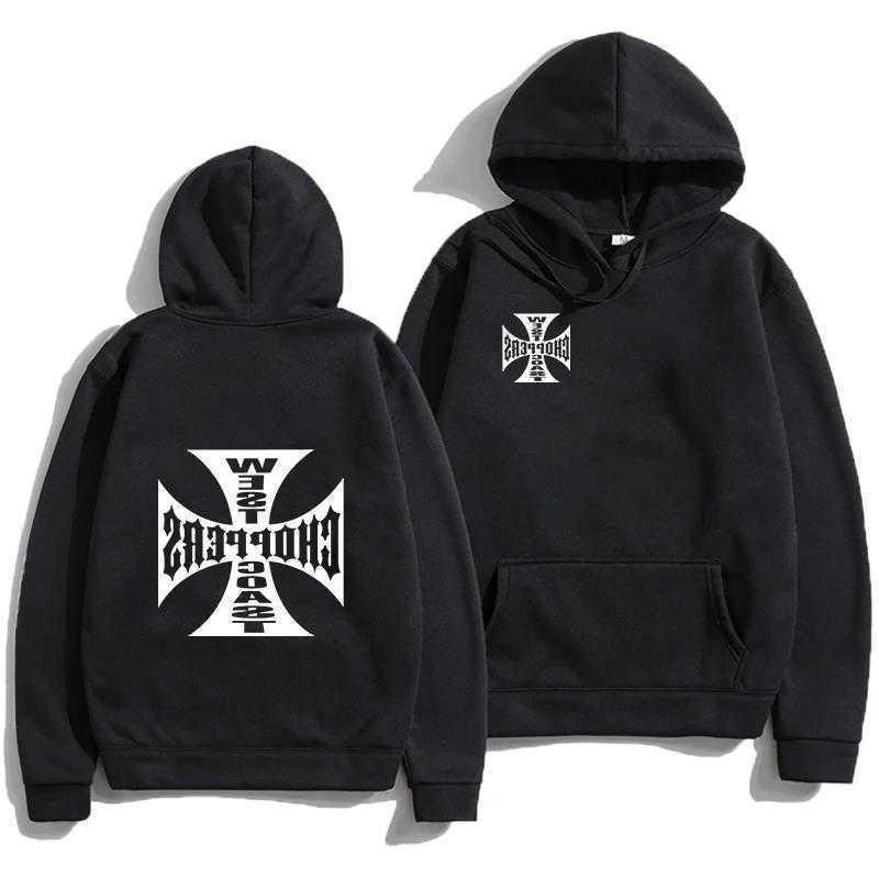 Cross West Choppers Printed Men's Hooded Fashion Cool Sweatshirt Unisex Fashion Oversized Streetwear Hoodie D260915
