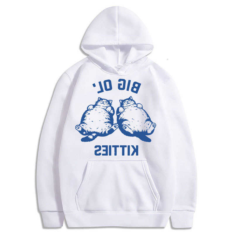 Fat Funny Kitties Big OL Cat Graphic Hoodies Men Women Cute Kawaii Fashion Humor Sweatshirts Oversized Casual Sportwear D260915