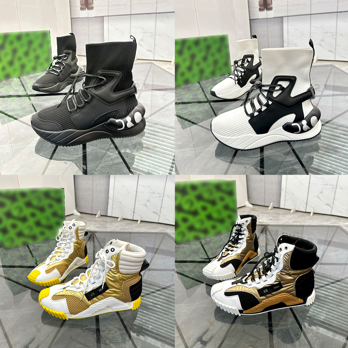 High-top socks Sneaker basketball shoe Breathable luxurys Designer run Top quality men women tennis Outdoor Lace-up trainer Canvas Rubber casual sho