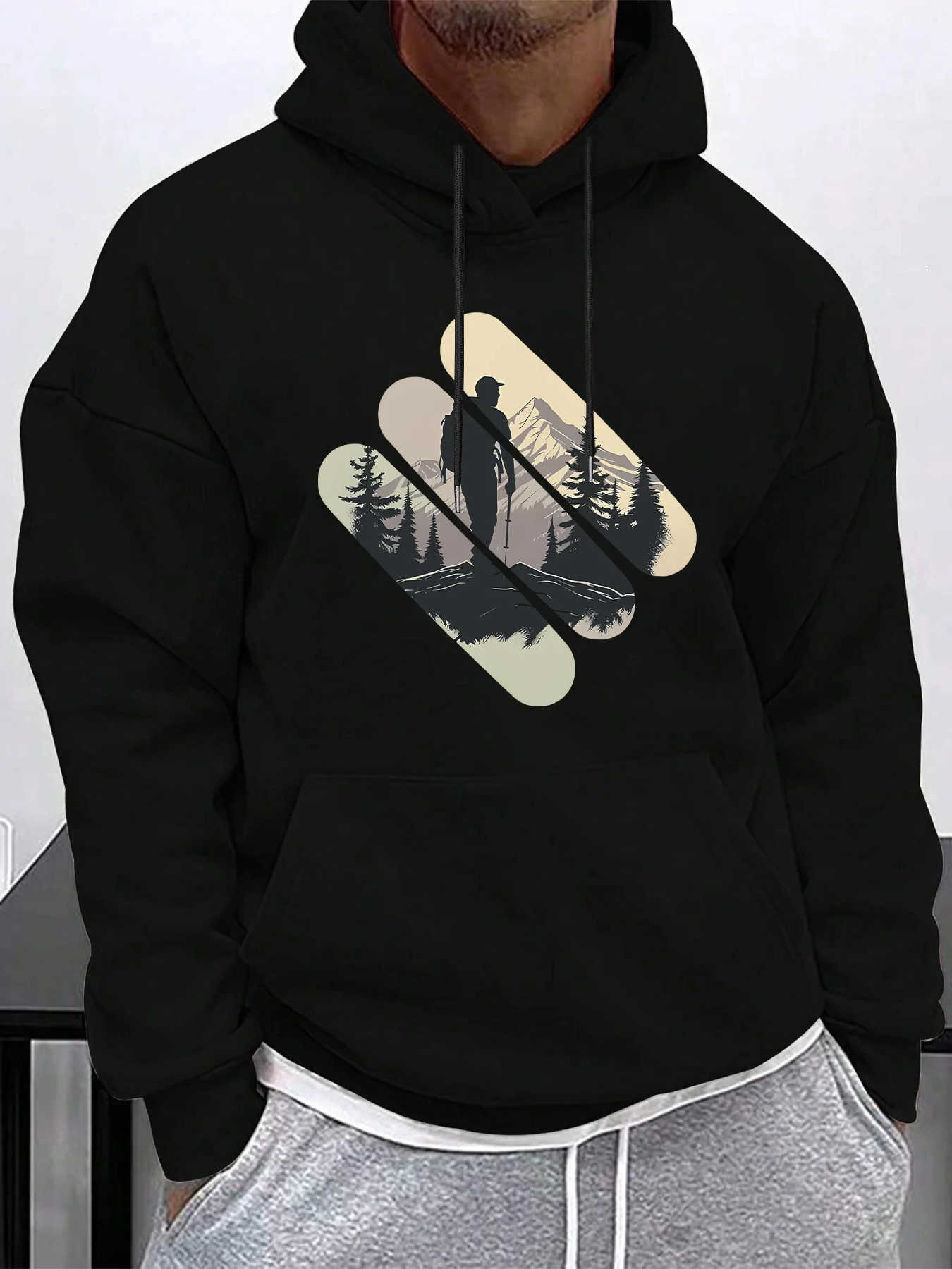 and 2026 new winter autumn men's and women's fashionable printed autumn wool hoodies casual sports trend clothing D260915