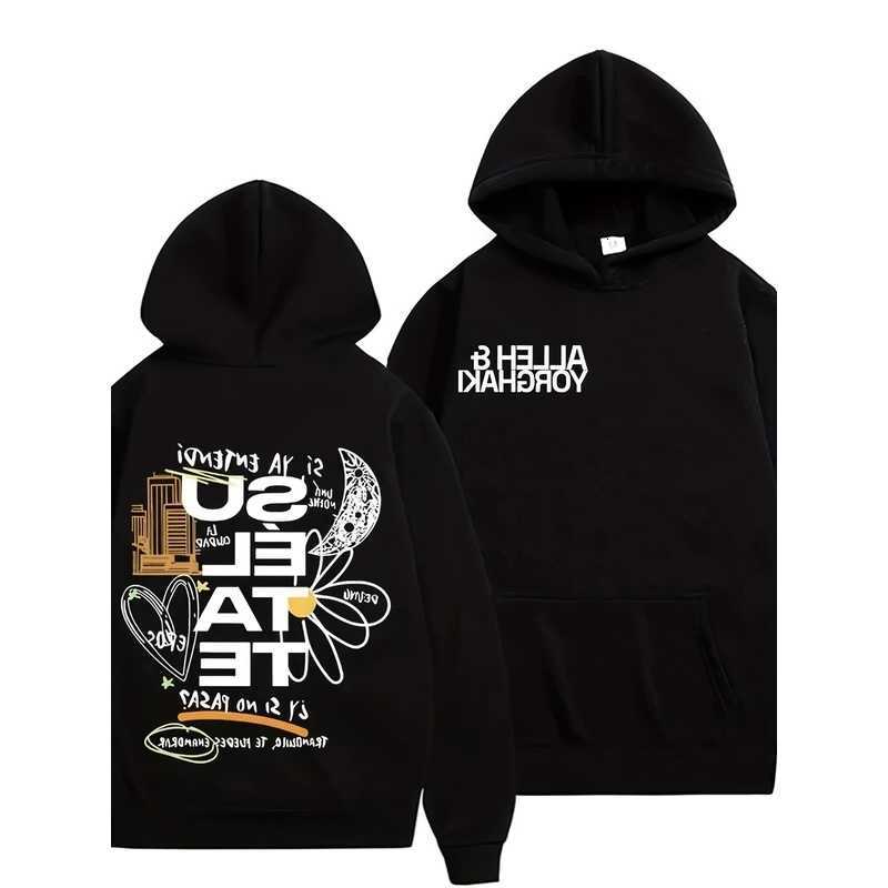 and Autumn trendy and winter versatileAlleh Yorghaki Su El Ta TePrinted hoodie casual and loose-fitting D260915