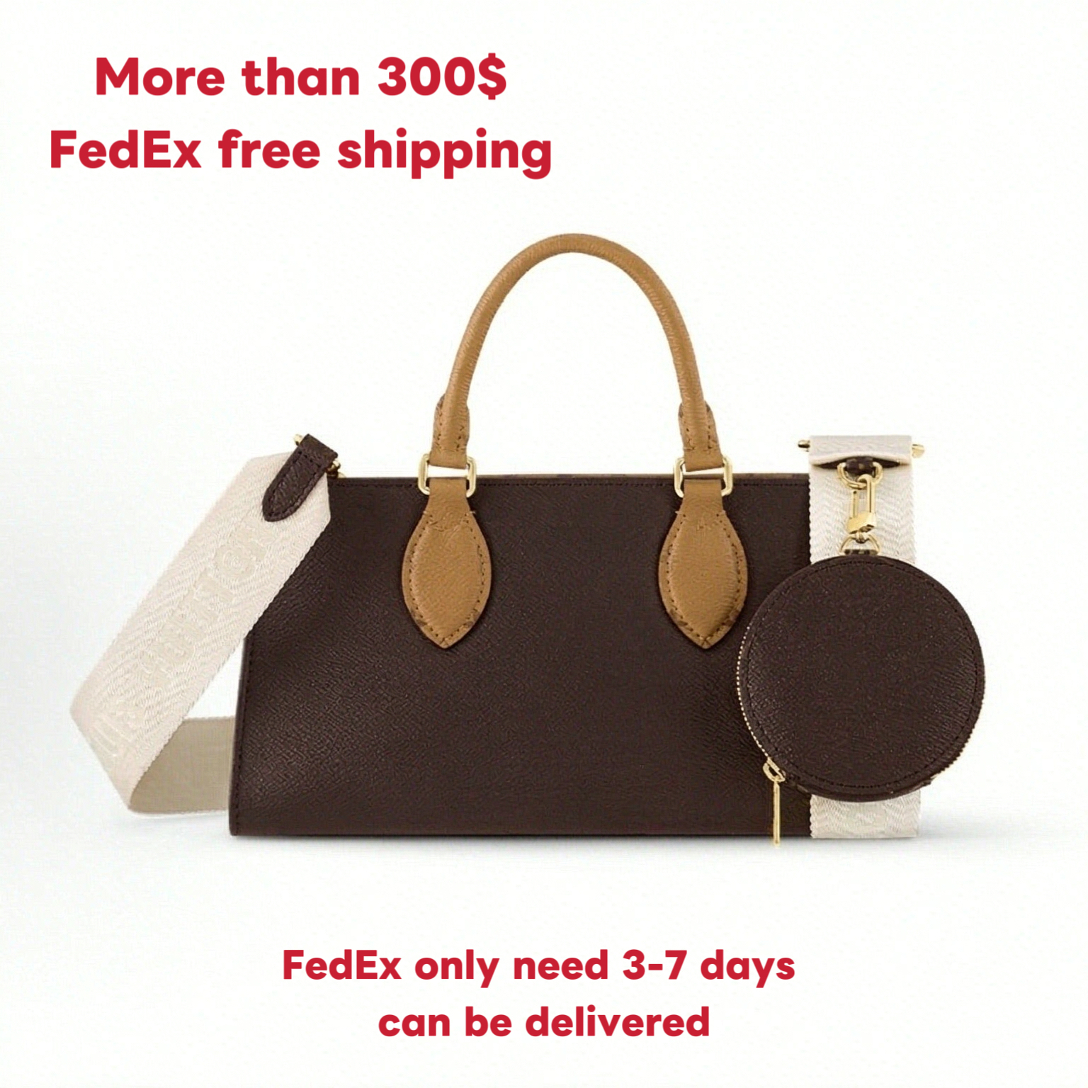 Woman ONTHEGO East-West 26.5cm Crossbody Bag With a Small Zipper Pouch and Fabric Strap Easy for Handle and Crossbody Giant color