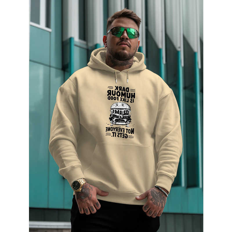men's BlacknourishingNew humor is sweatshirtVersatiledesign for spring and autumnThickWarmFashionablelarge hat D260915