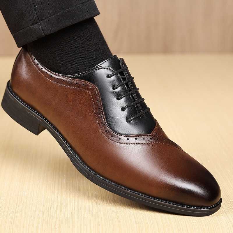 Classic Shoes Men Square Dress Toe Leather Shoes 2026 New Italian Oxford Shoes for Men Party Wedding Shoe Plus Size 39-48 H260915