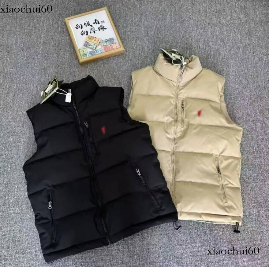 polo jacket body warmer designer horse embroidery zipper white duck down women Luxury men puffer vest