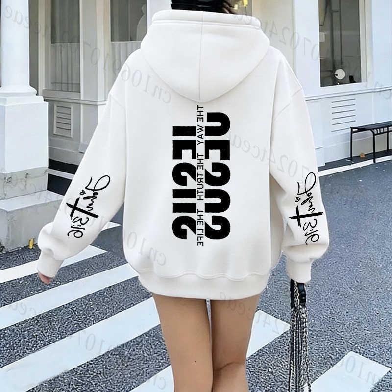 Women Funny Jesus Print Men Hooded Hoodies Casual Hoody Clothing Jesus Fashion Personality Sweatshirts Hip Hop Streetwear Tops D260915