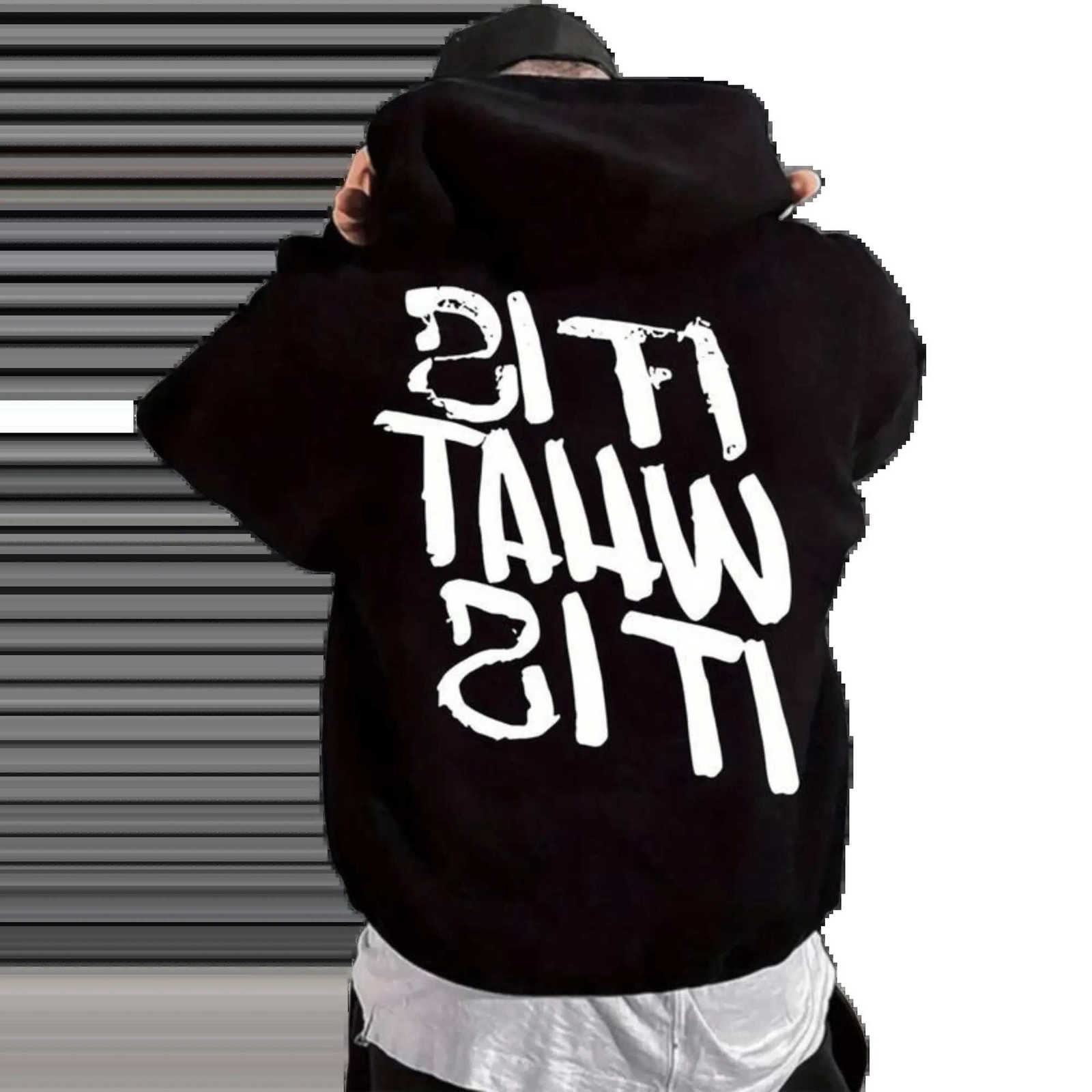 Hoodie Graphic Stylish With Mens Cozy Polyester And Kangaroo Pocket For Casual Comfort In Fall And Winter D260915
