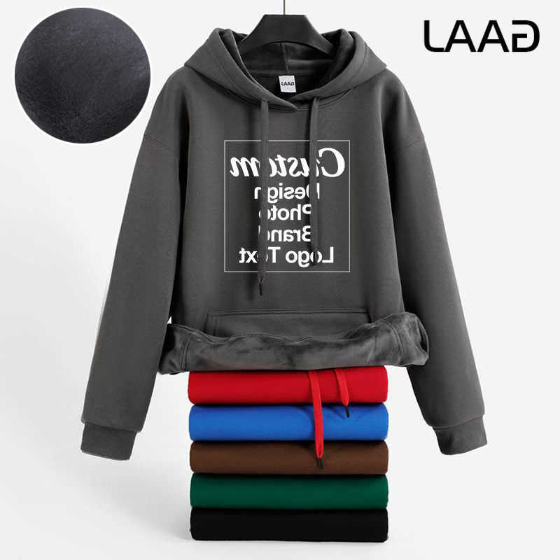 56% Custom Hoodie Cotton Sweatshirt Blend 400gsm Heavyweight Thick Warm Winter Print Text Photo Design Men Women D260915
