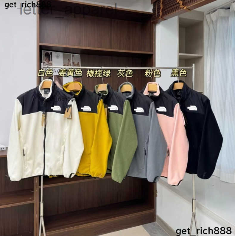 Face Fleece Jacket Zip Up Hoodie Designer Mens Womens Sweatshirts Lamb Windbreaker Outdoor Sports Versatile Luxury Fashion Unisex Classic Embroidery