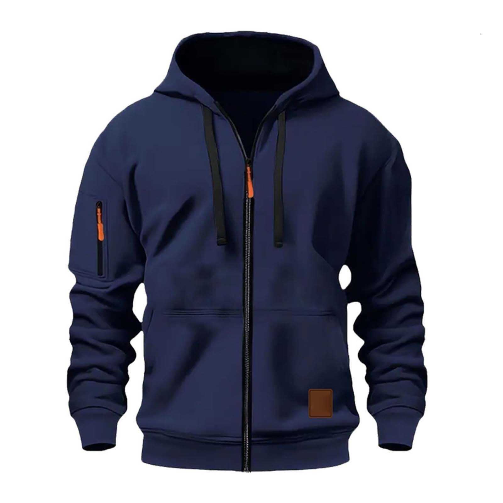 Hooded Sweatshirts Coat Arm Men'S Zipper Pocket Cardigan Sports And Leisure Sweatshirt 2025 Fall Winter New Long-sleeve Hoodies D260915