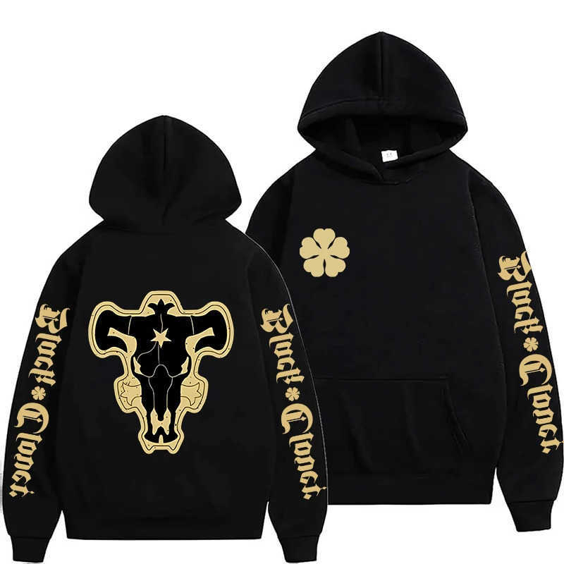 Print Trendy Movie Black Bull Hoodie Comfortable Long-sleeved Sweatshirt Men's and Women's Casual Loose Street Style Top D260915