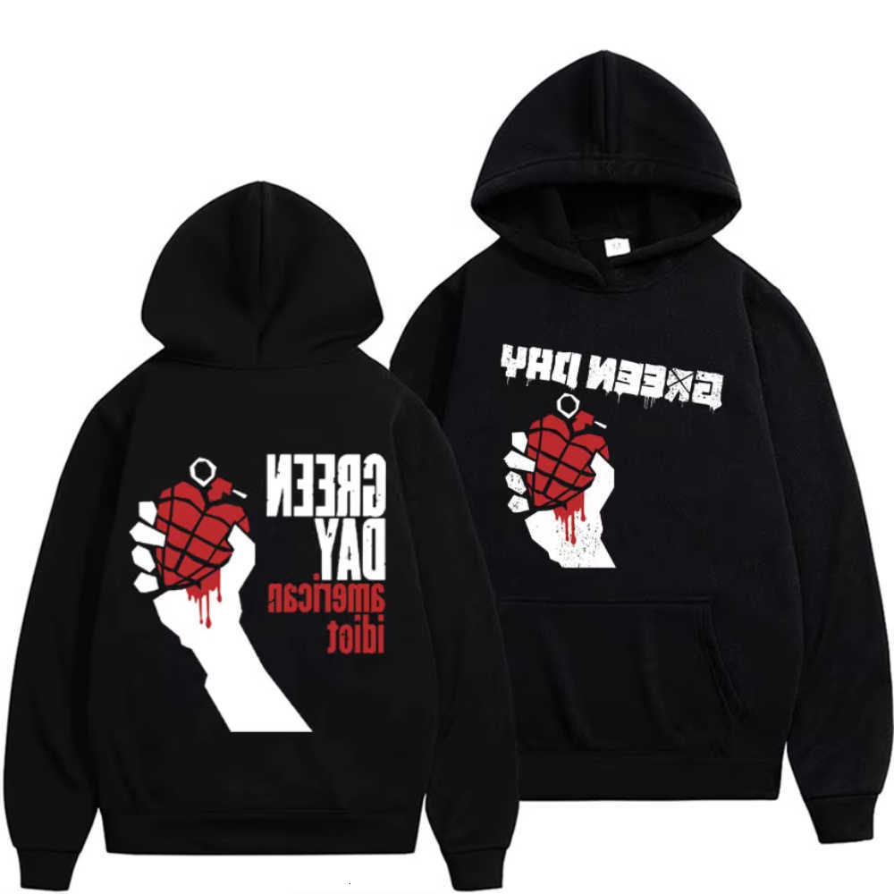 Punk Band Rare Green Day American Idiot Print Hoodie Men Clothing Gothic Harajuku Vintage Sweatshirt Women Casual Fleece Hoodies T260915