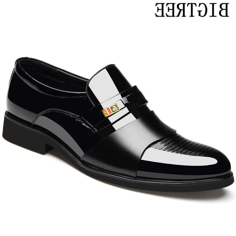 Shoes Men patent leather Formal Office Shoes For Men Winter Boots Mens Dress Boots Coiffeur Designer Shoes Men High Quality Bona H260915