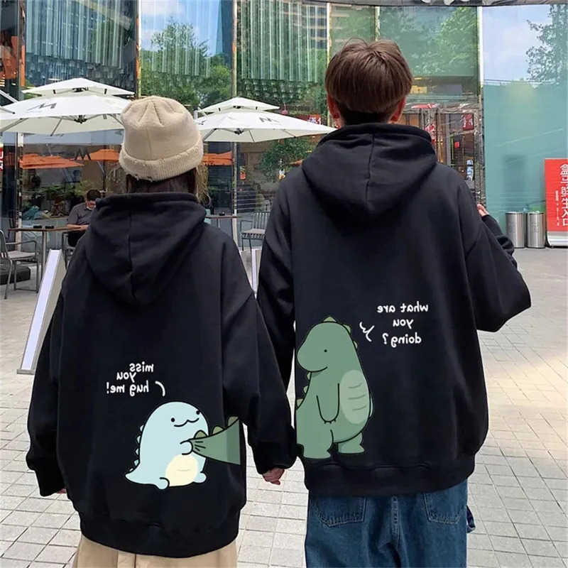 And Winter Cute Rock Autumn Dinosaur Fashion Print Men's Casual Harajuku Y2k Cartoon Couple Hoodie As a Gift for Couples D260915