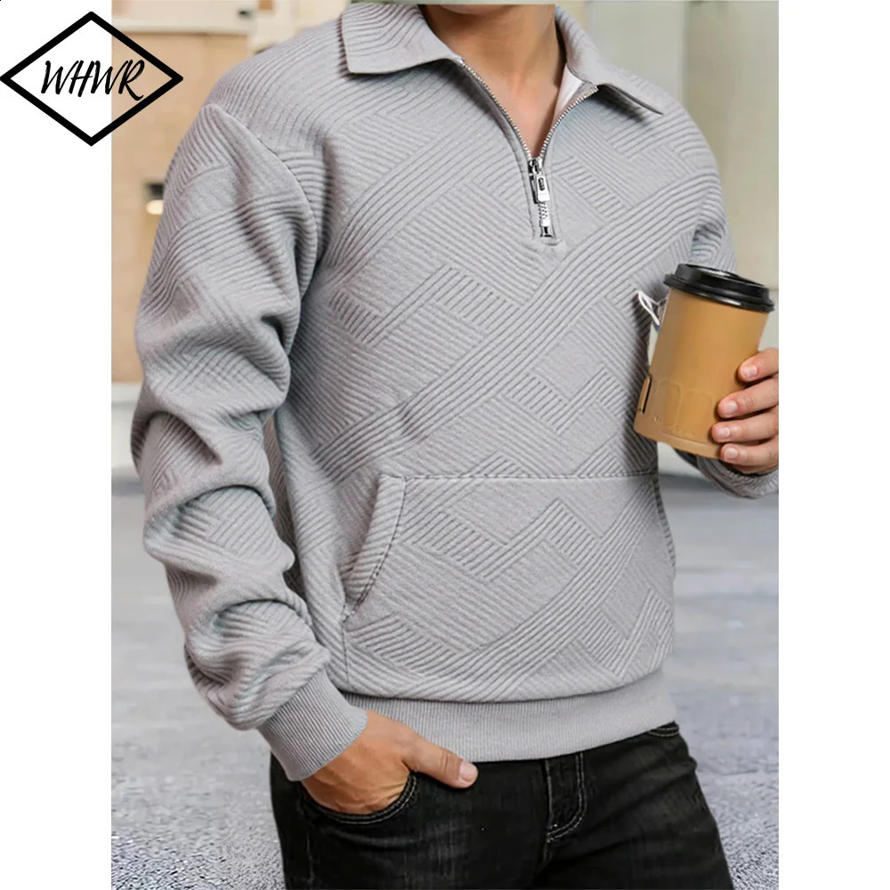 Autumn Mens Quarter Zip Pullover Sweater Lightweight Mock Neck Slim Fit Casual Polo Sweaters Winter Warm Outerwear 260914