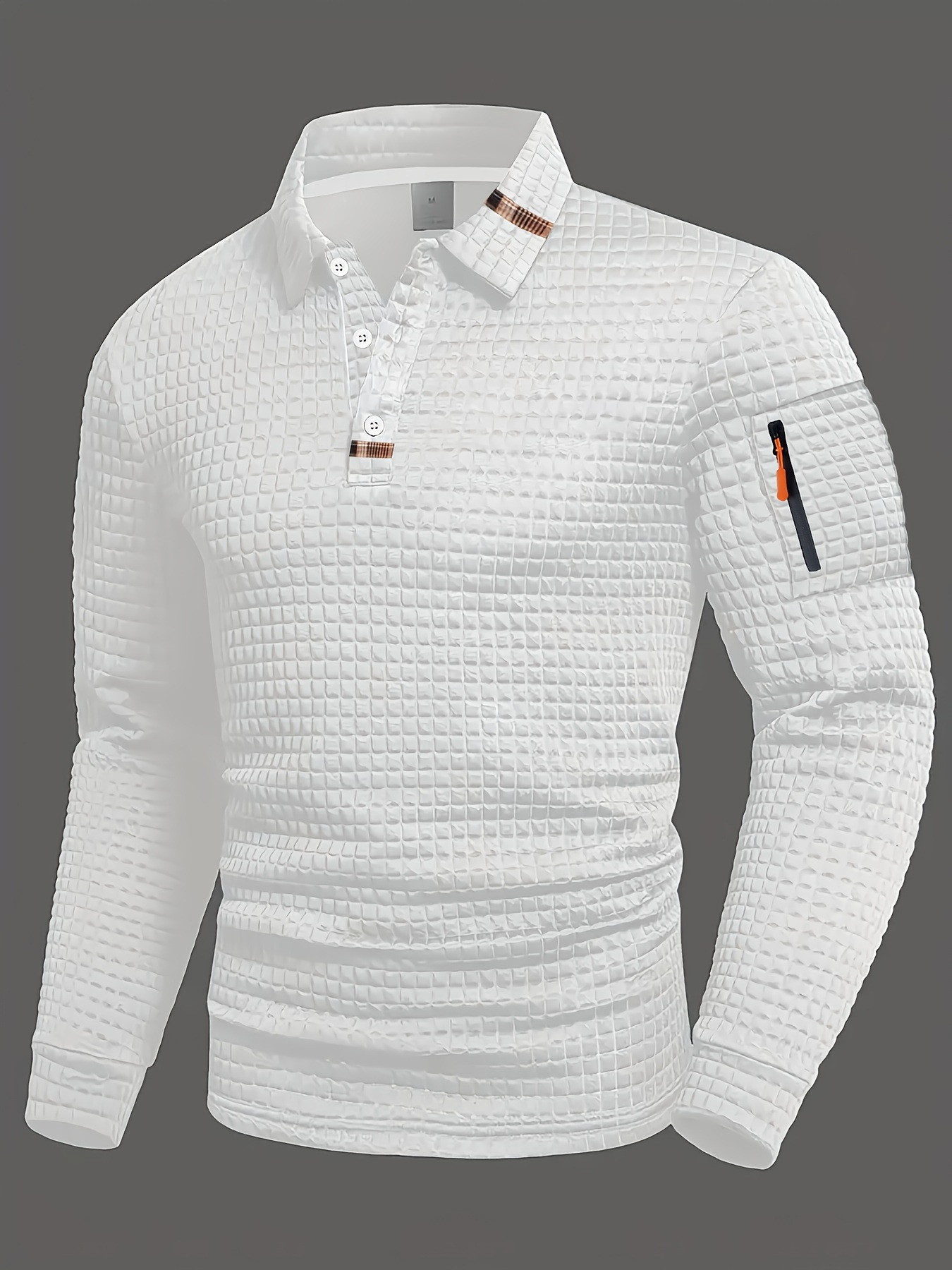 Designer European Size Foreign Trade Clothing Spring and Autumn Patchwork Checkerboard Fashion Men's Casual Sports Polo Shirt 74