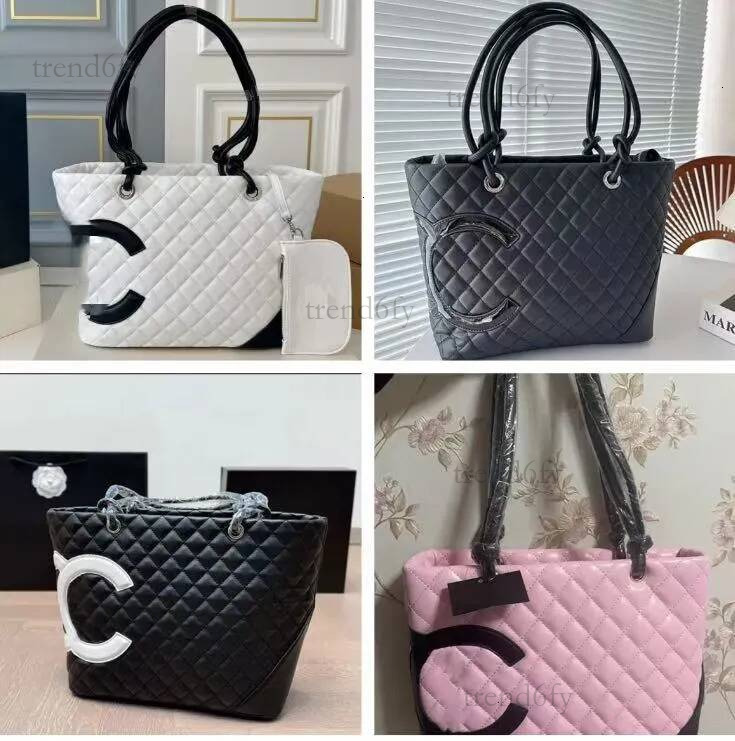 chain bag Top Cambons Genuine Leather Totes Designer Bowling Cc Handbag Shopping Basket Messengers Capacity Satchel Shoulder Crossbody Underarm Wome