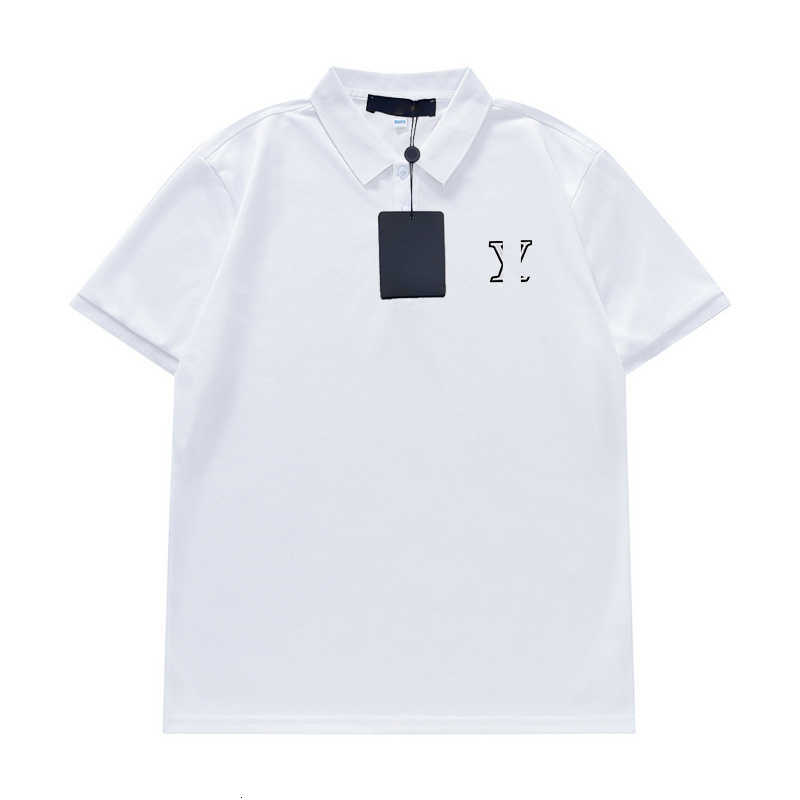 Men's Polos designer Polo Collar T-Shirt for Men Summer Business Man Trendy Cool Solid Color Polo Shirt NUY0