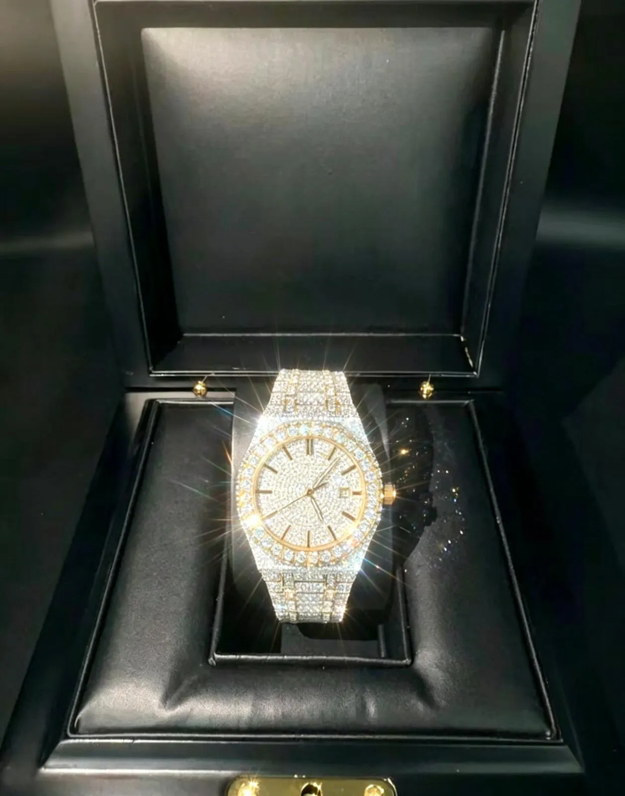 vvs1 High-Quality Moissanite 1-to-1 Ice Out Hip Hop Style Men's Wristwatch with Durable Band Hip-hop Handmade Mechanical Stainless Steel out wa
