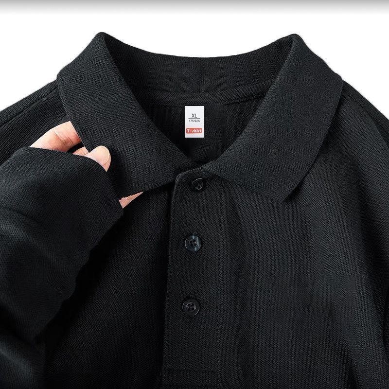 Designer Heavyweight New Spring Autumn Winter Turn down Collar Polo Shirt Long Sleeve Solid Color Casual Basic Inner Wear Top Unisex 7c
