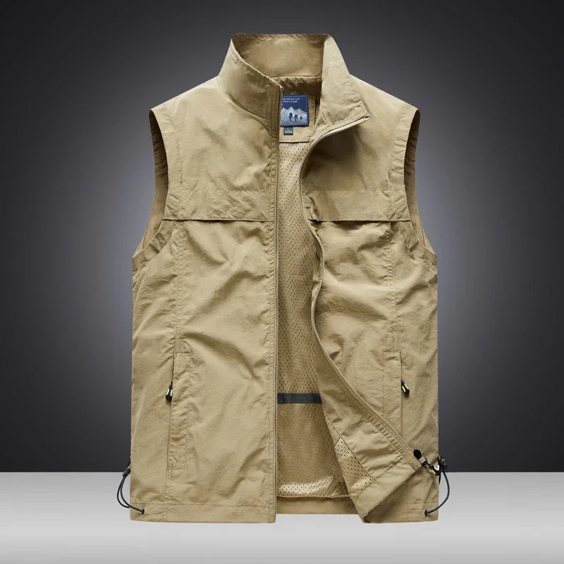 2026 Waistcoat Men MiddleAged Outdoor Fishing Summer Vest Casual Thin Tooling Asian Size 5XL 260914