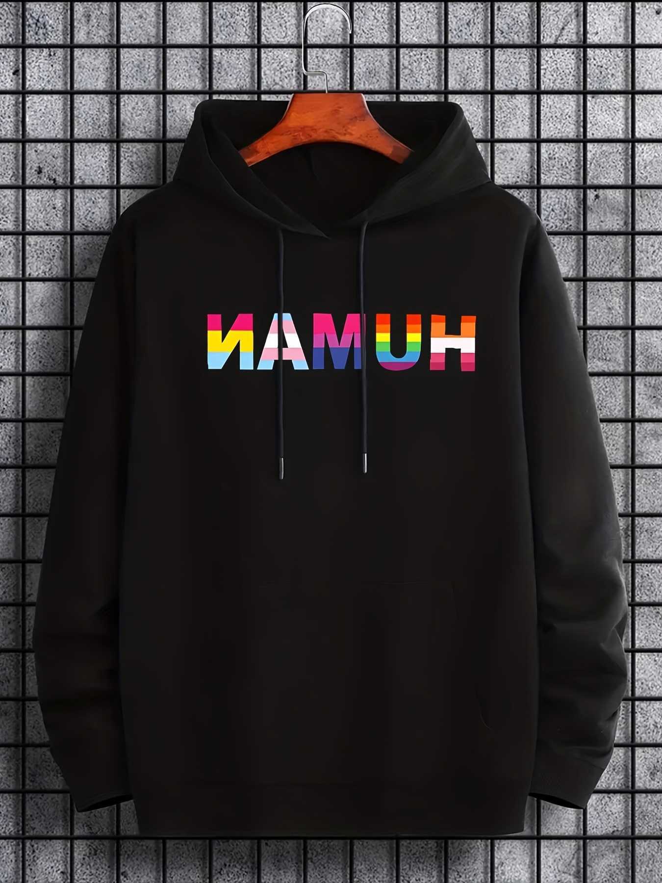 Sweater Drawstring Hoodie Men's Printed D260915