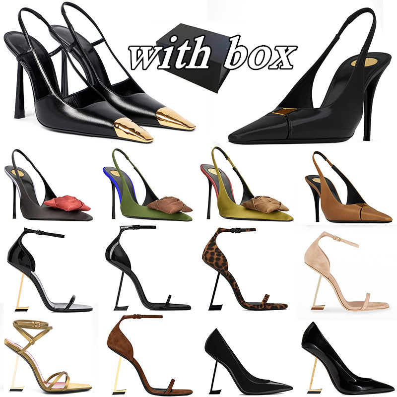 Designer High Heels women's sandals Sexy Black High Heels Sharp Pointed Suede Pumps Elegant Shallow Mouth yslshoesfor women Shoes Size 34-41