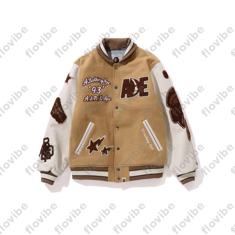 Unisex Men Women Camo Varsity Bomber Jacket Winter Warm Thick Loose Fit Streetwear Zip Cardigan Coat S-5XL